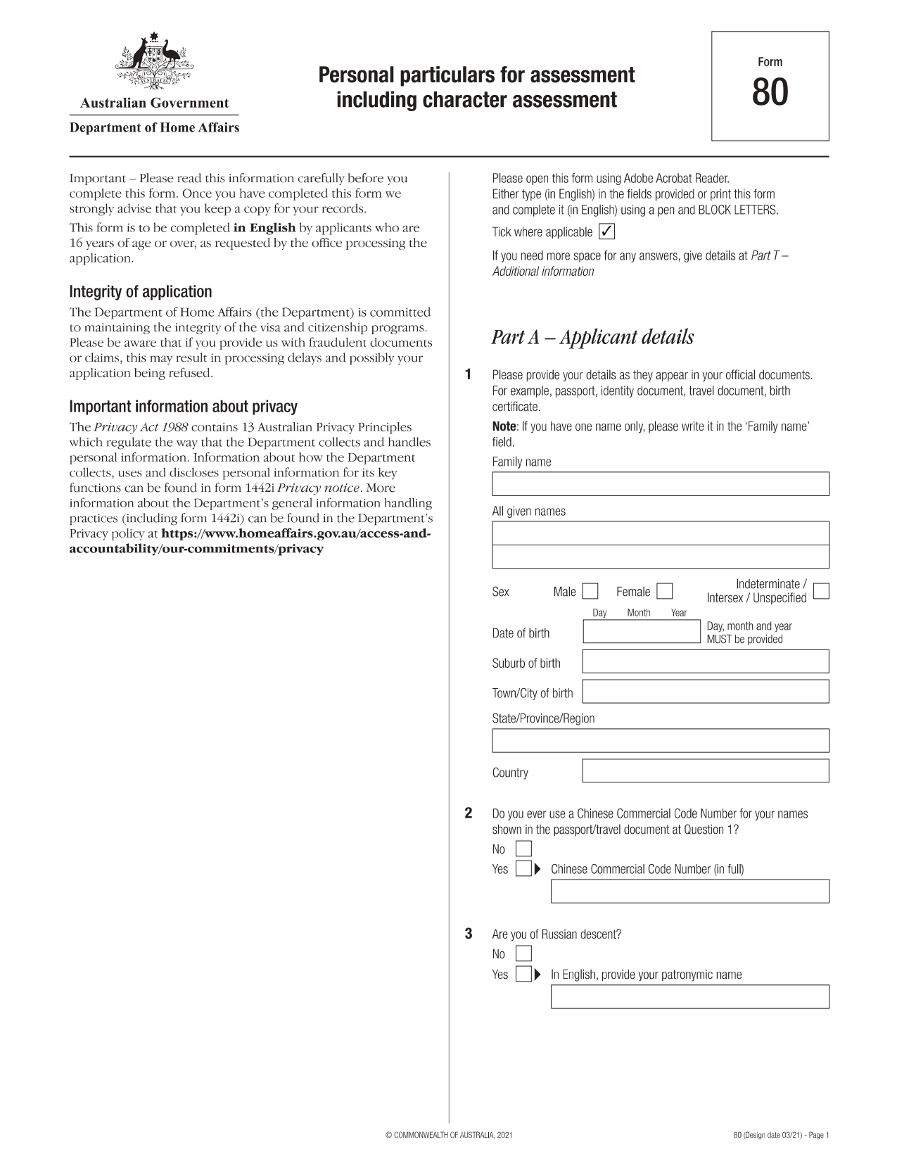 Partner Visa Form 80: What it is and When to Fill them [With Sample]